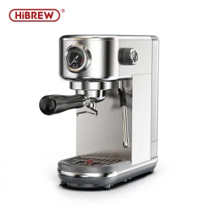 Stainless Steel Espresso Coffee Machine – 51mm Portafilter, Adjustable Brewing Temperature, Pre-Infusion, and Steam Control