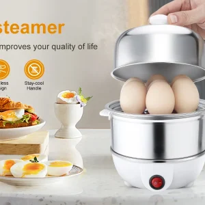 14-Egg Electric Egg Cooker – Rapid Egg Boiler for Hard-Boiled, Poached, Scrambled Eggs & Omelets with Auto Shut-Off