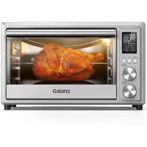 Galanz 8-in-1 Digital Air Fryer Toaster Oven with Rotisserie & Convection – TotalFry 360 Technology, 30L Capacity, Stainless Steel Accessories Included