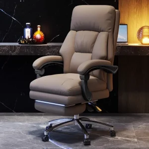 Ergonomic Office Chair – Adjustable Swivel Computer Chair with Reclining Backrest